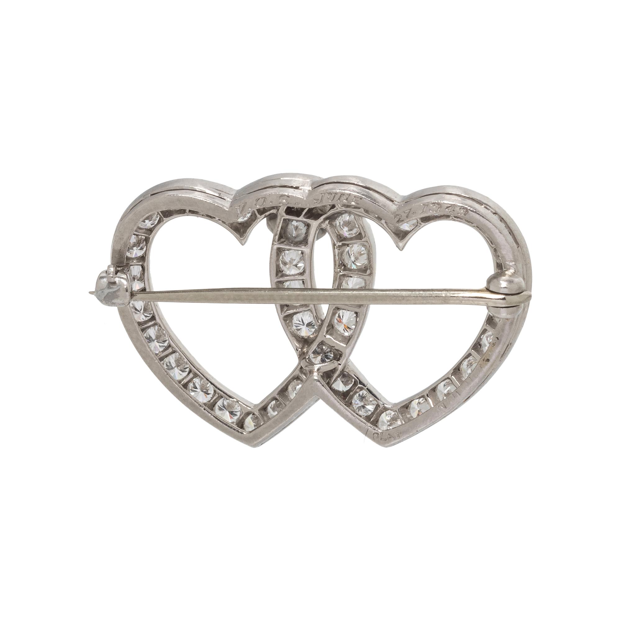 DIAMOND HEART BROOCH
