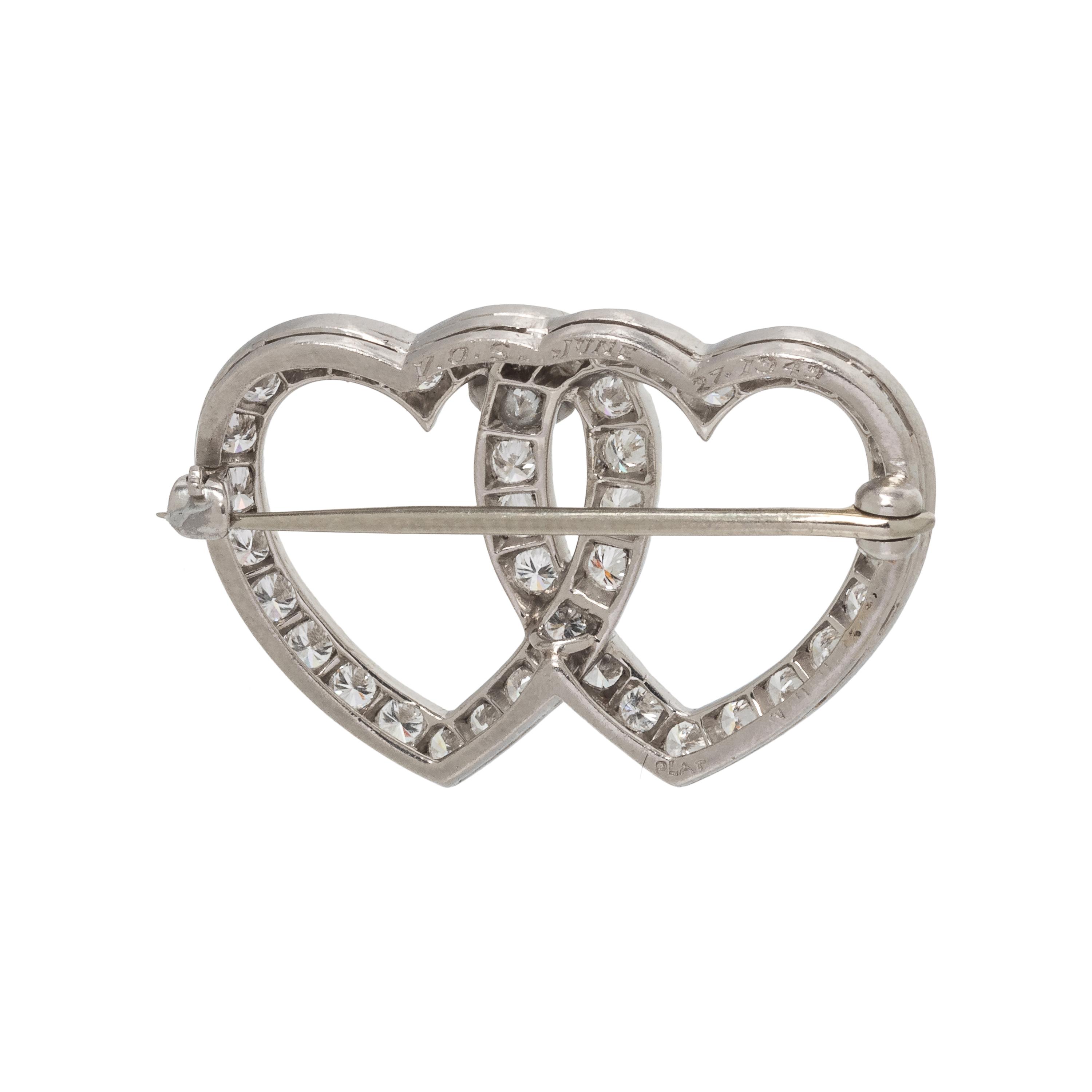 DIAMOND HEART BROOCH