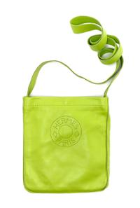 An Hermes Kiwi Agneau Clou de Selle Pouch, 6" x 9" x 1".