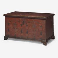 A painted and decorated blanket chest; Berks County, PA, late 18th century