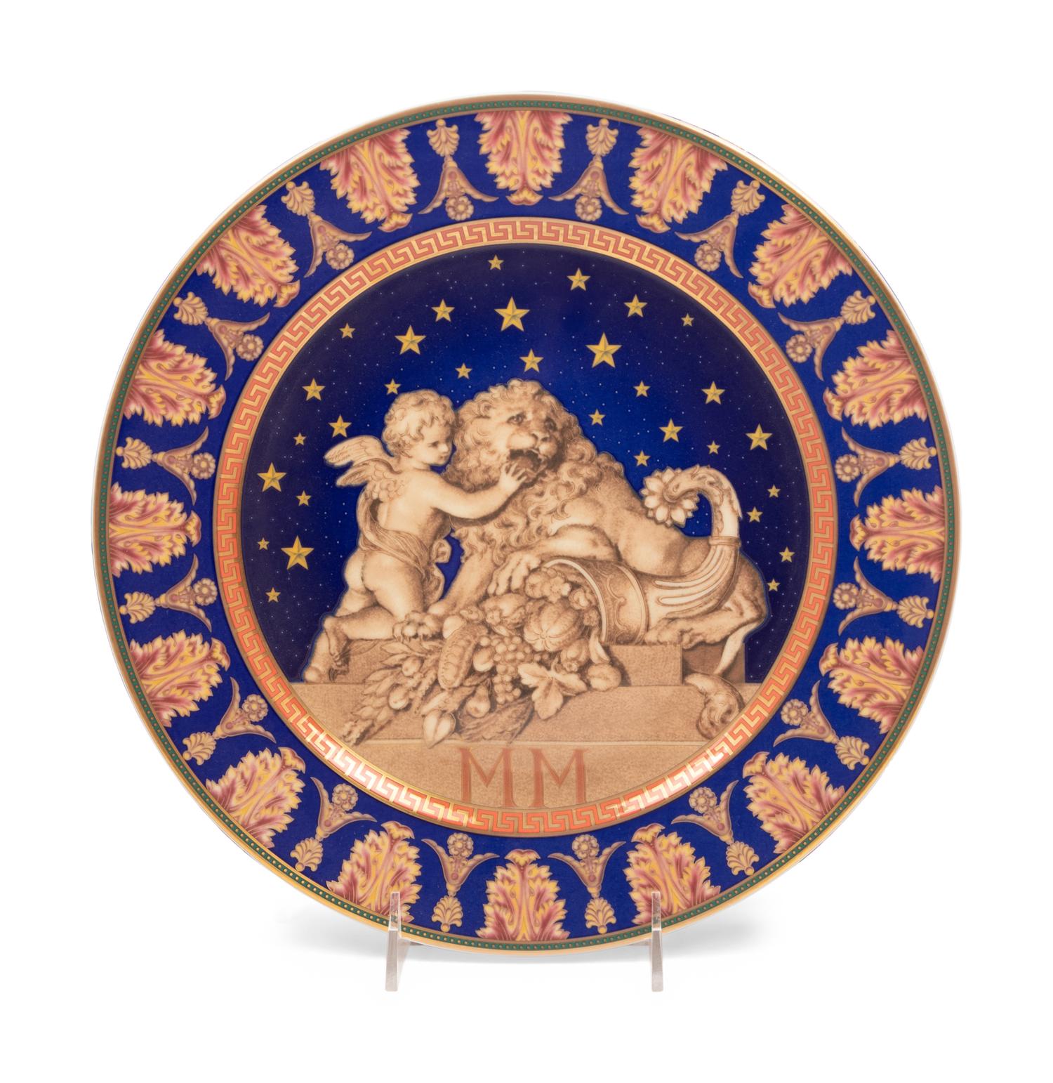 Seven Versace Porcelain Christmas Chargers