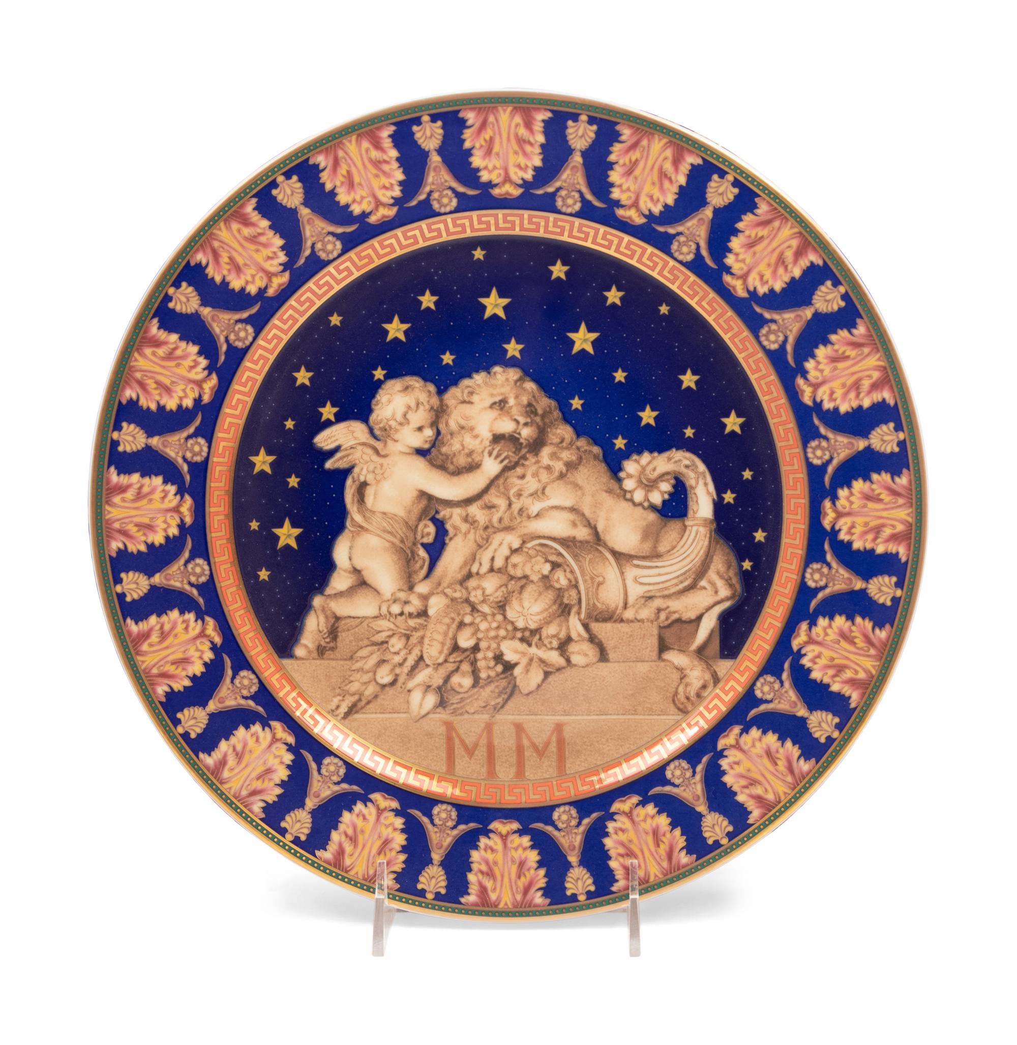 Seven Versace Porcelain Christmas Chargers