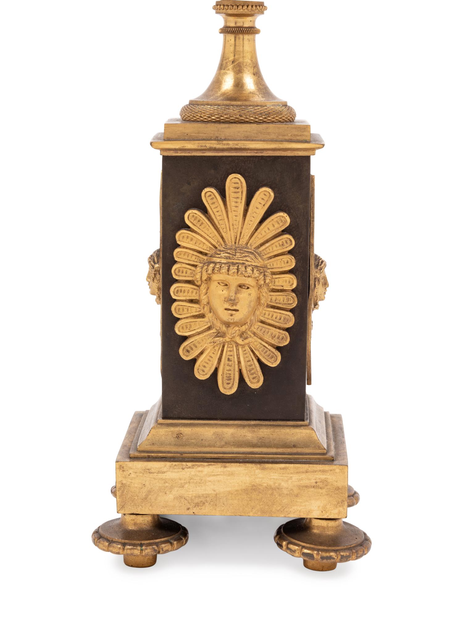 An Empire Gilt Bronze Table Lamp