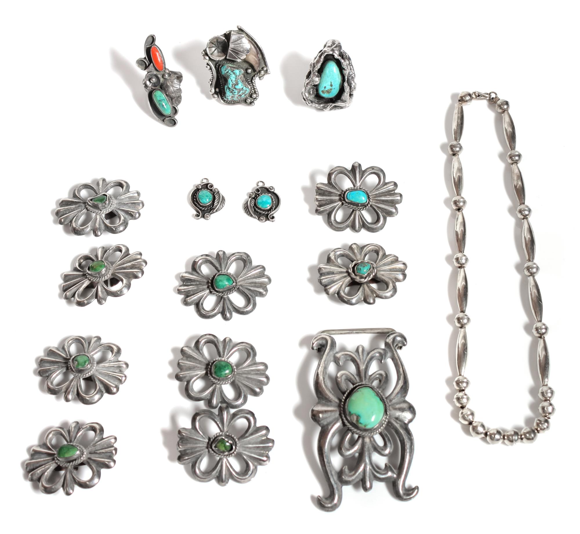 Collection of Southwestern Jewelry Length of buckle 3 inches