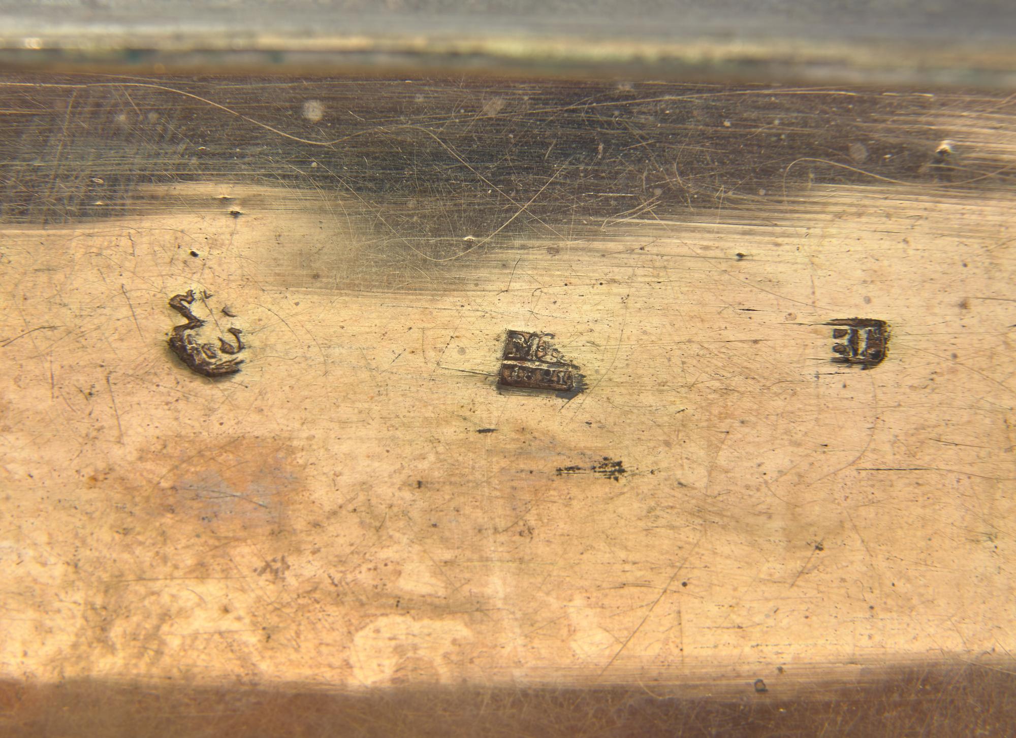 A Russian Silver and Niello Decorated Snuff Box
