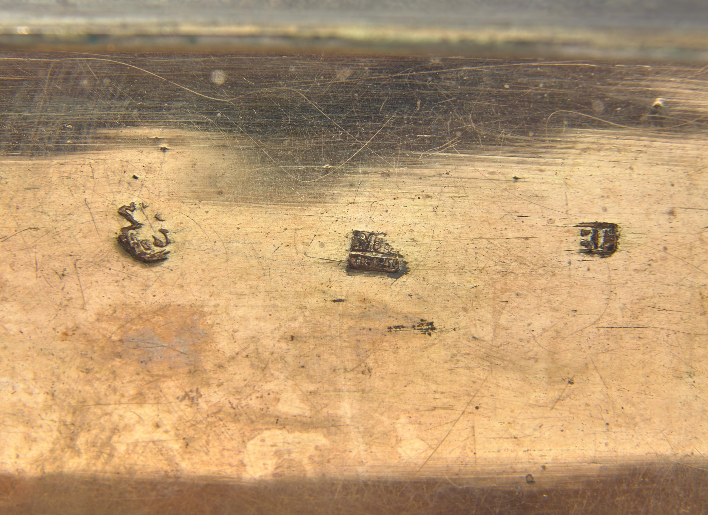 A Russian Silver and Niello Decorated Snuff Box