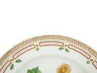 Thirteen Royal Copenhagen Flora Danica Porcelain Dinner Plates