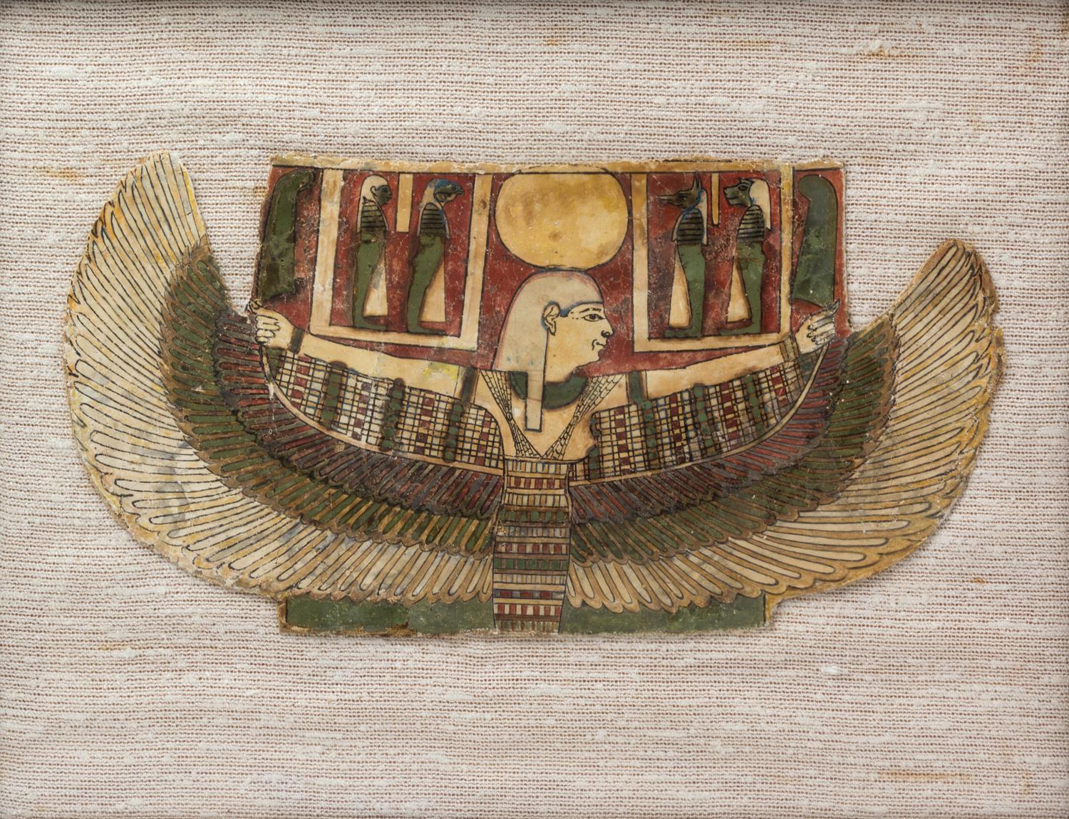 A Cartonnage Panel First: 7 3/4 x 15 1/4 inches.