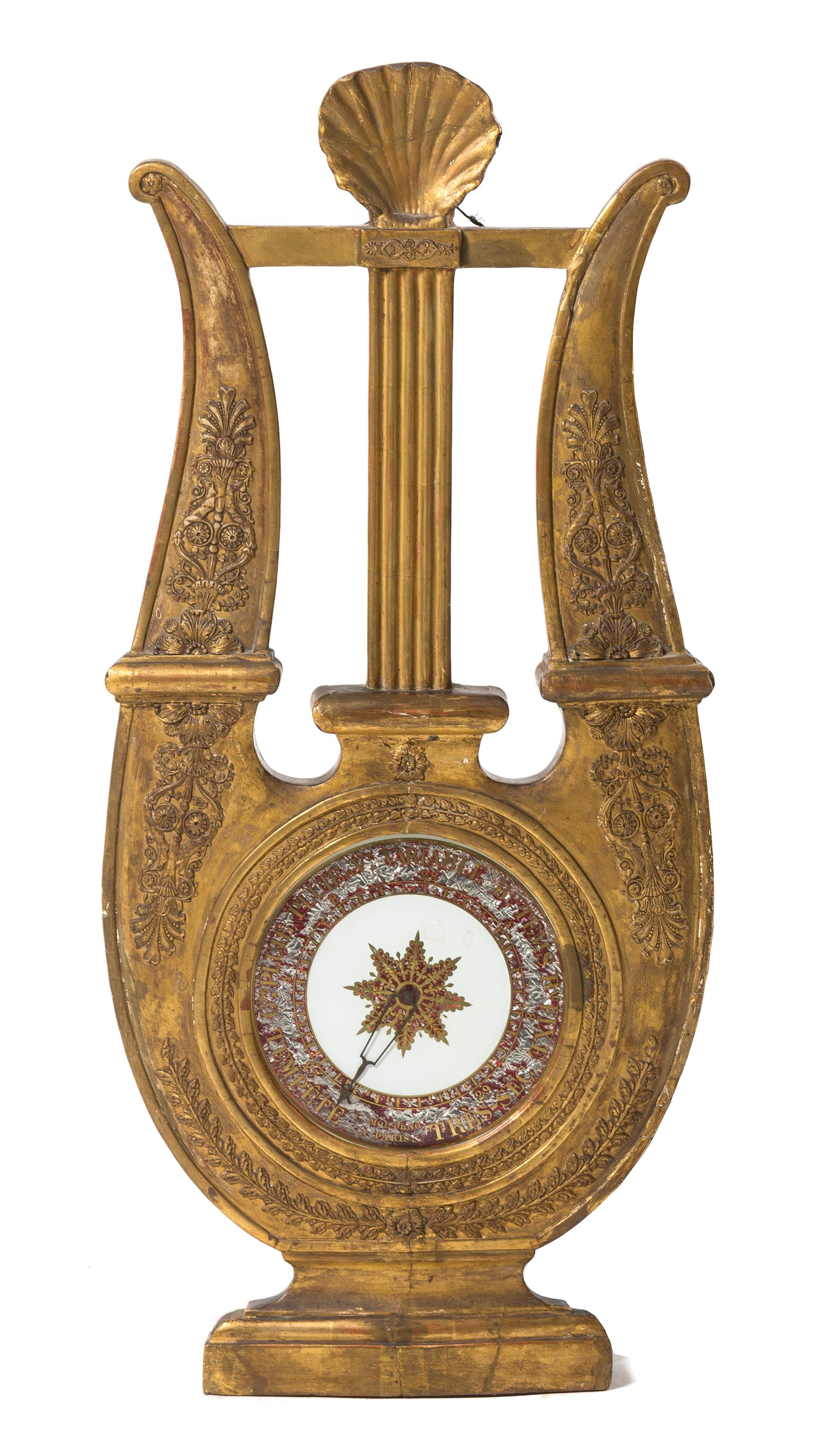 A French Giltwood Clock and Barometer — F. MOLTENO, PARIS, CIRCA 1800