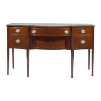 A Federal Style Serpentine Mahogany Sideboard
