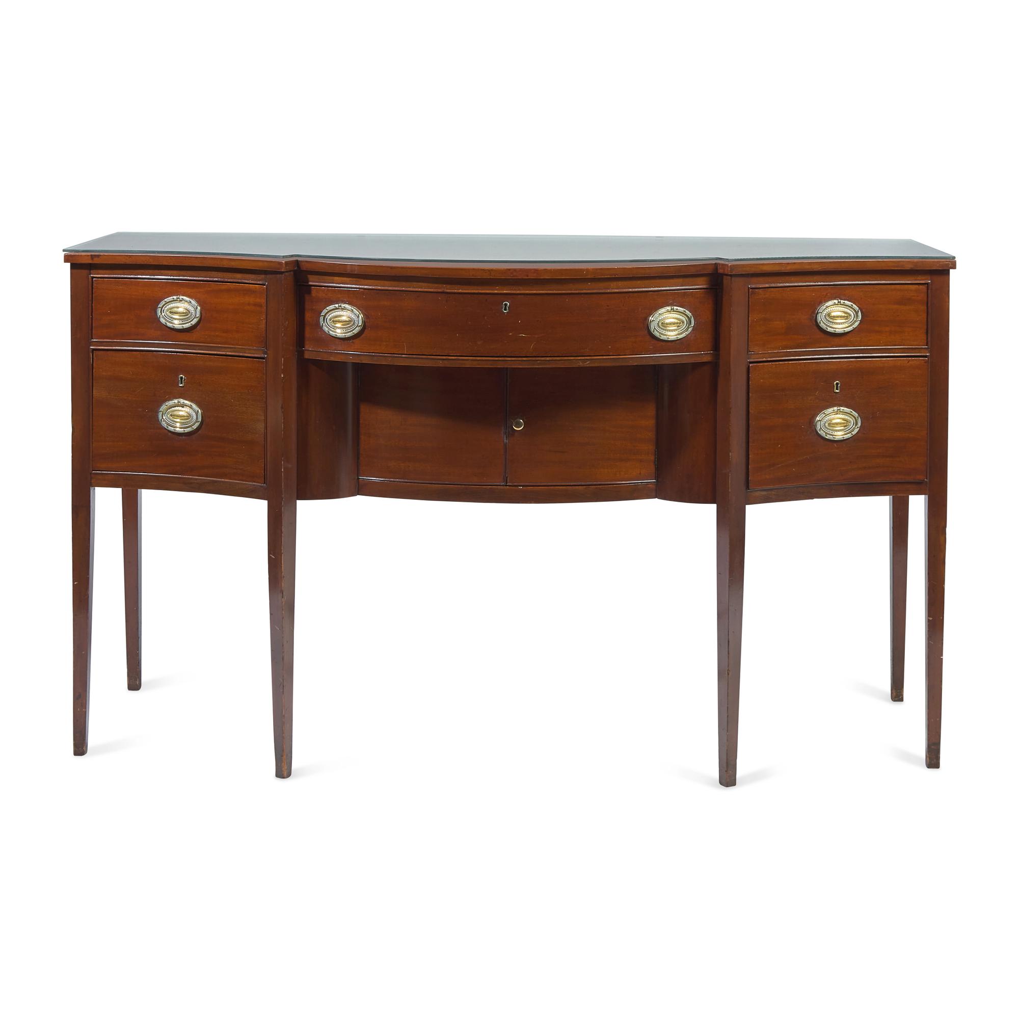 A Federal Style Serpentine Mahogany Sideboard