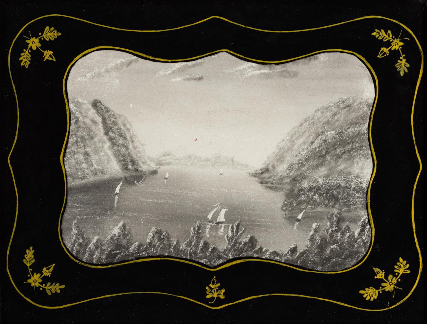 A Sandpaper Painting of a Hudson River Valley Scene