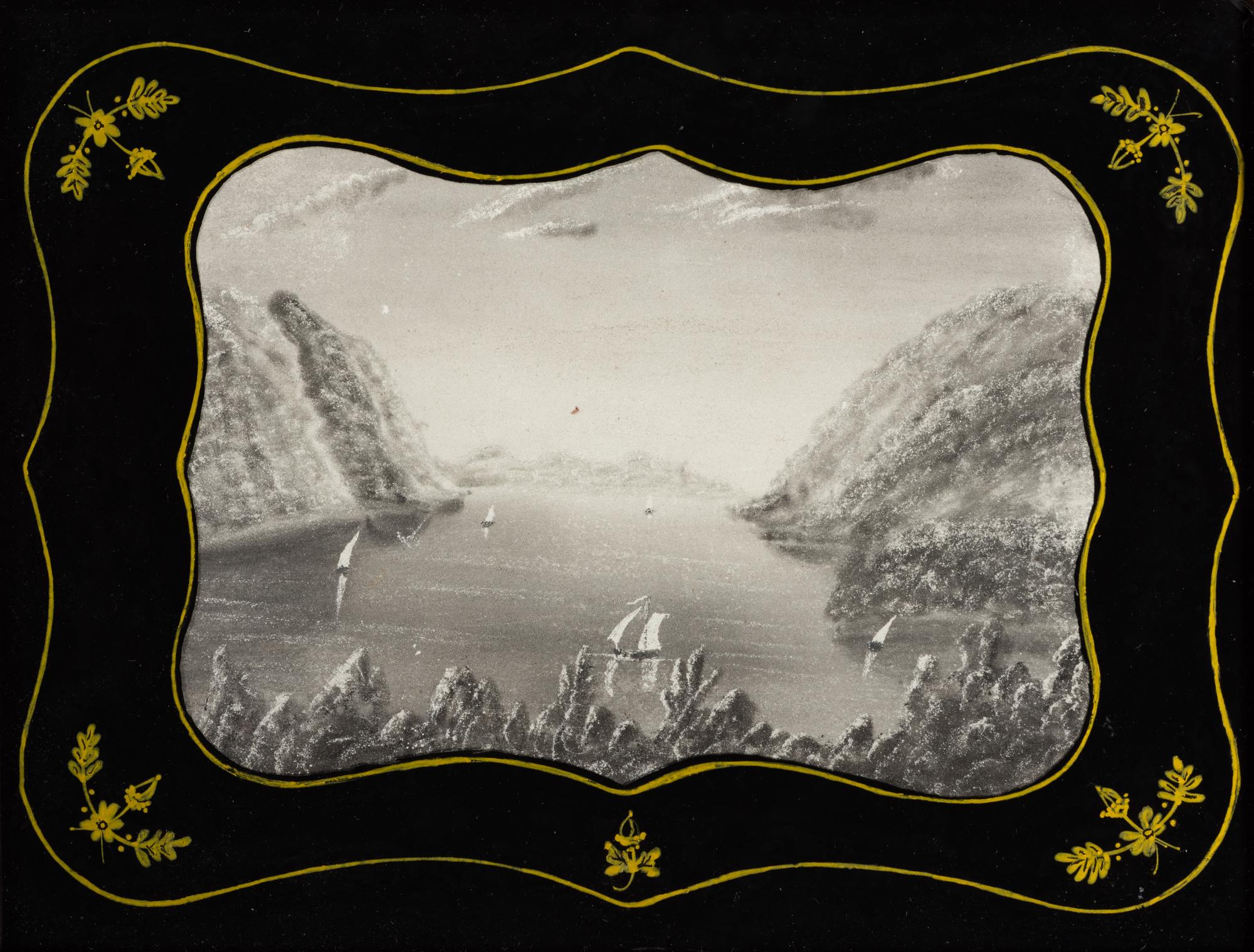 A Sandpaper Painting of a Hudson River Valley Scene