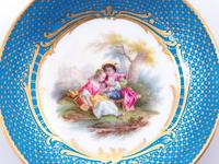 Eight Sèvres Style Painted and Parcel Gilt Porcelain Articles