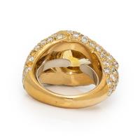 Lois Sasson, Yellow Sapphire, Diamond, and Yellow Gold Ring