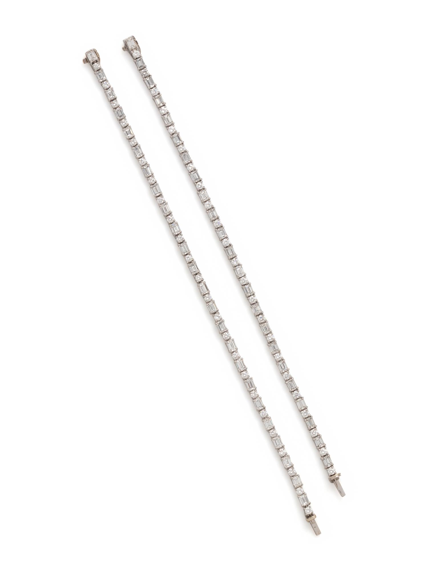 PAIR OF DIAMOND BRACELETS