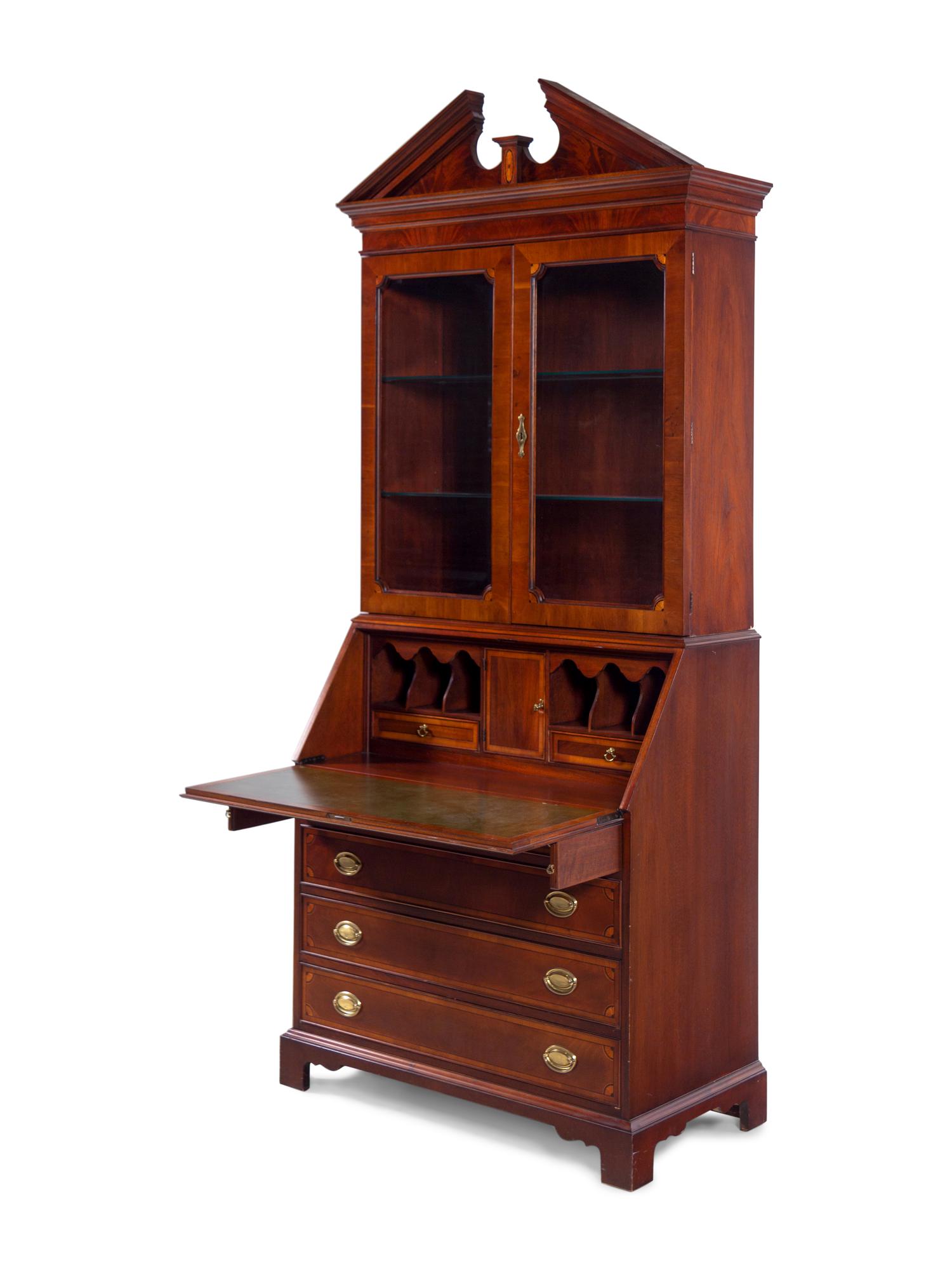 A George III Style Mahogany Secretary Bookcase