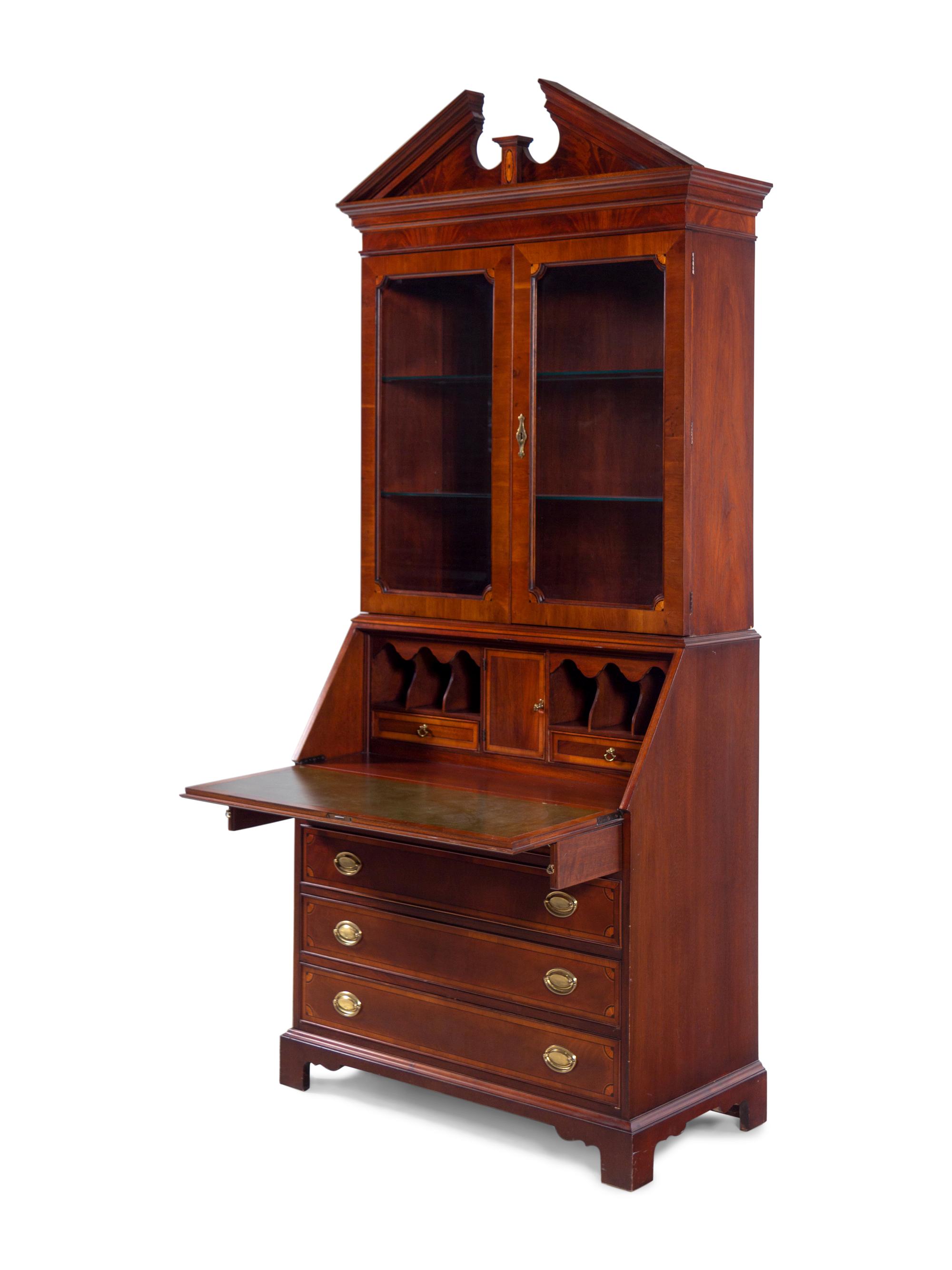 A George III Style Mahogany Secretary Bookcase