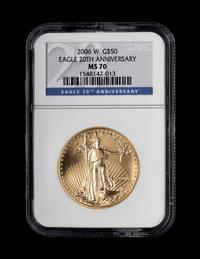 A 2006-W Gold Eagle $50 Gold Coin (NGC MS70)