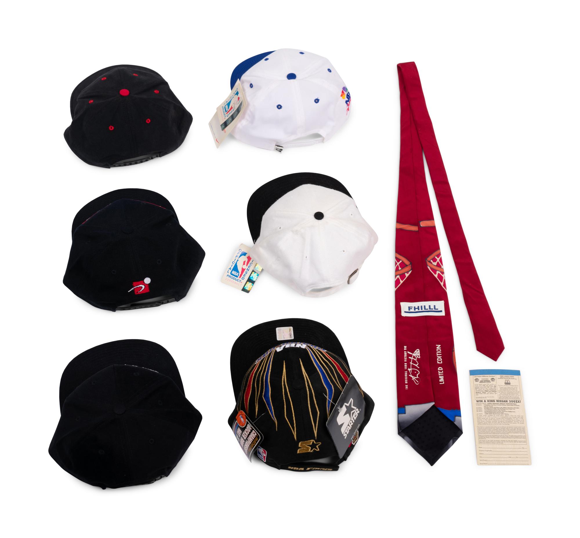 (Sports) A group of 6 pieces of memorabilia and ephemera from the Chicago Bulls, including memorabilia from the “Last Dance” era, comprising: