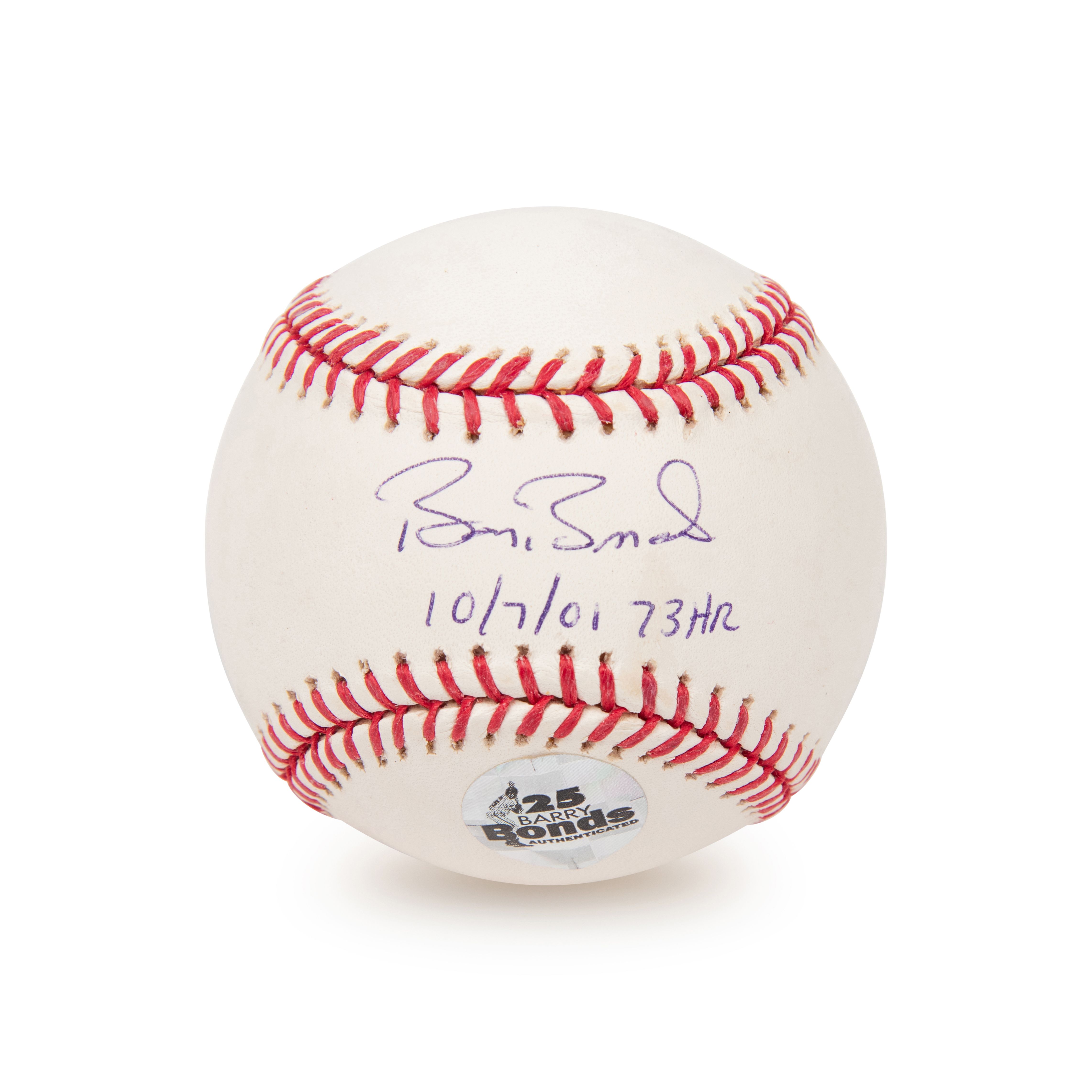 A Barry Bonds Single Signed Autograph Baseball with 73 | Freeman's