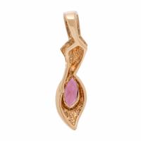 Yellow Gold and Garnet Slide Pendant