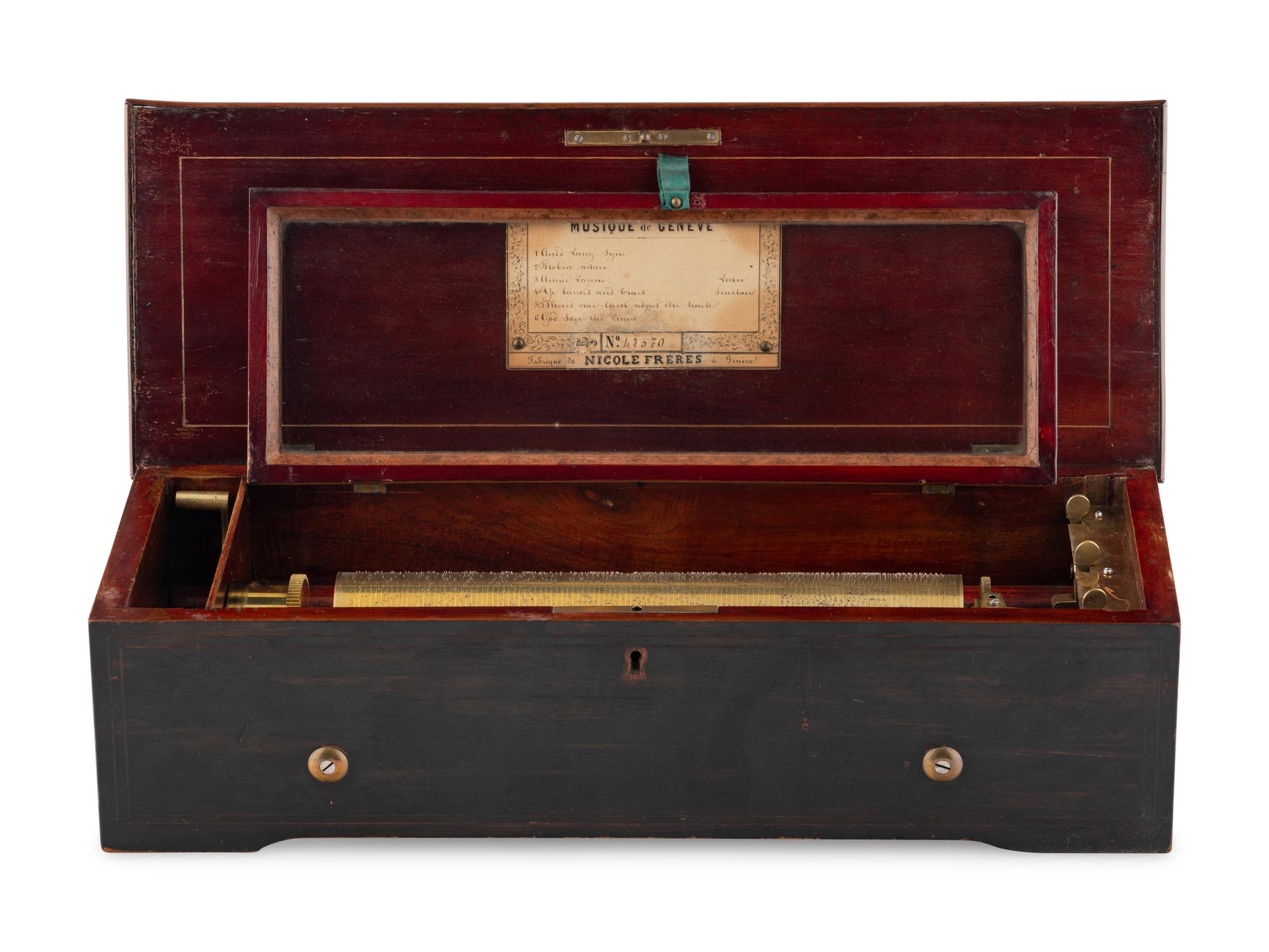 A Six Air Mandoline Music Box by Nicole Frères