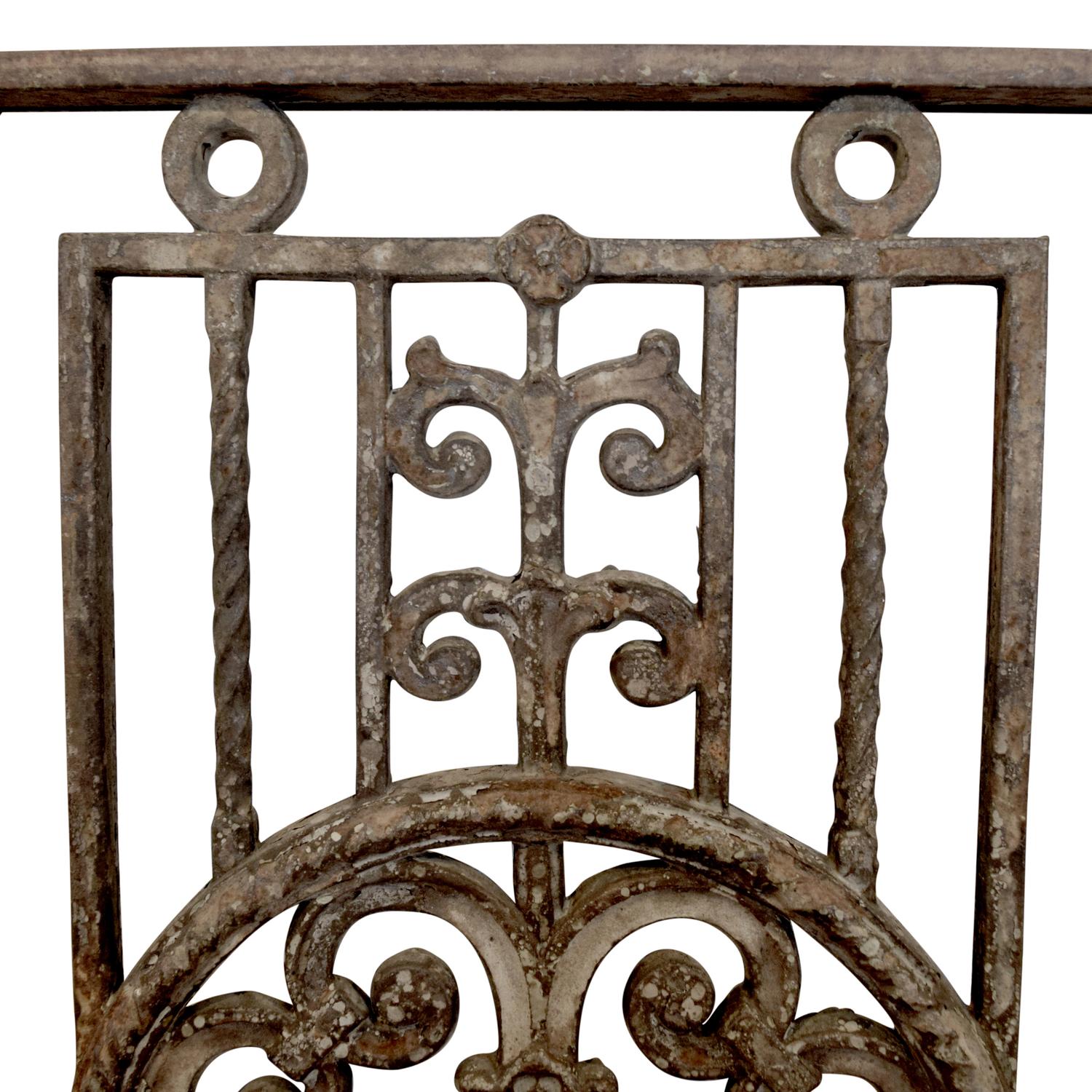 A Cast Iron Balcony Railing from the Sheridan Theater 55.5" W x 2.5" D x 30" H — United States, Early 20th Century