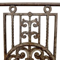 A Cast Iron Balcony Railing from the Sheridan Theater 55.5" W x 2.5" D x 30" H — United States, Early 20th Century