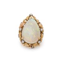 OPAL AND DIAMOND RING