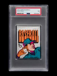 A Sealed Unopened Wax Pack of 1972 Topps Baseball Cards (PSA 7 NM)