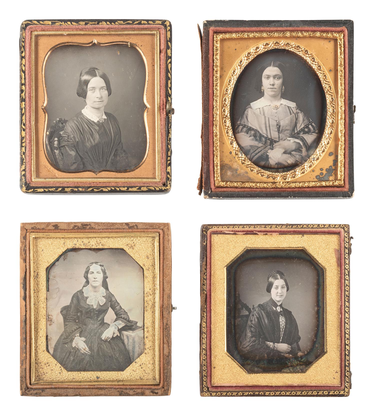[EARLY PHOTOGRAPHY]. 30 sixth plate daguerreotypes of lovely ladies.