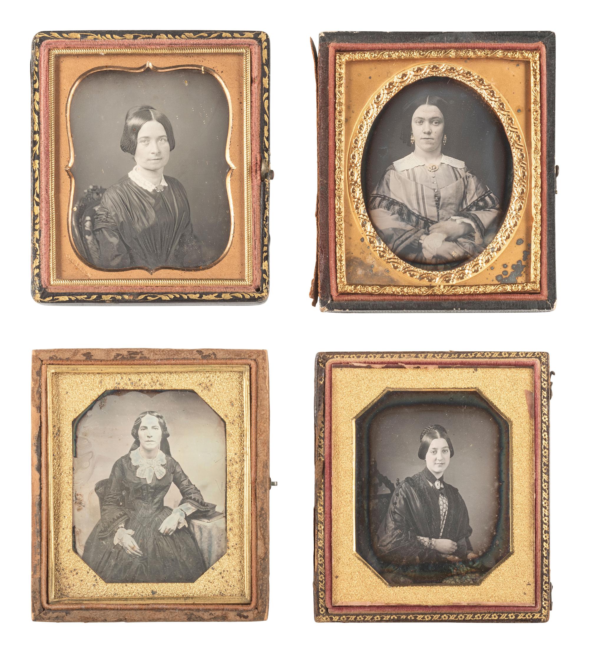 [EARLY PHOTOGRAPHY]. 30 sixth plate daguerreotypes of lovely ladies.