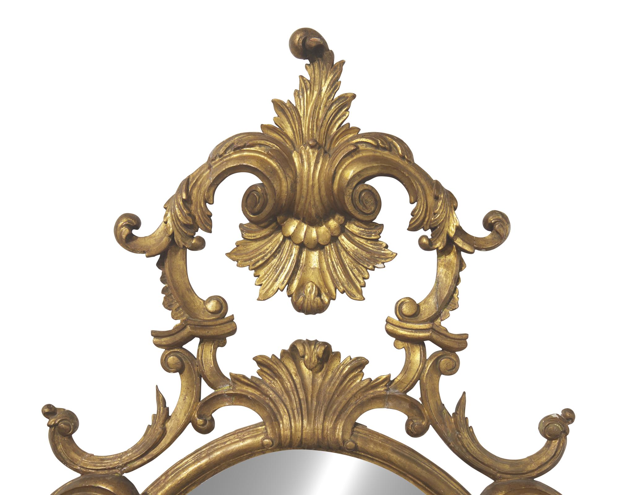 A Pair of George III Style Giltwood Mirrors