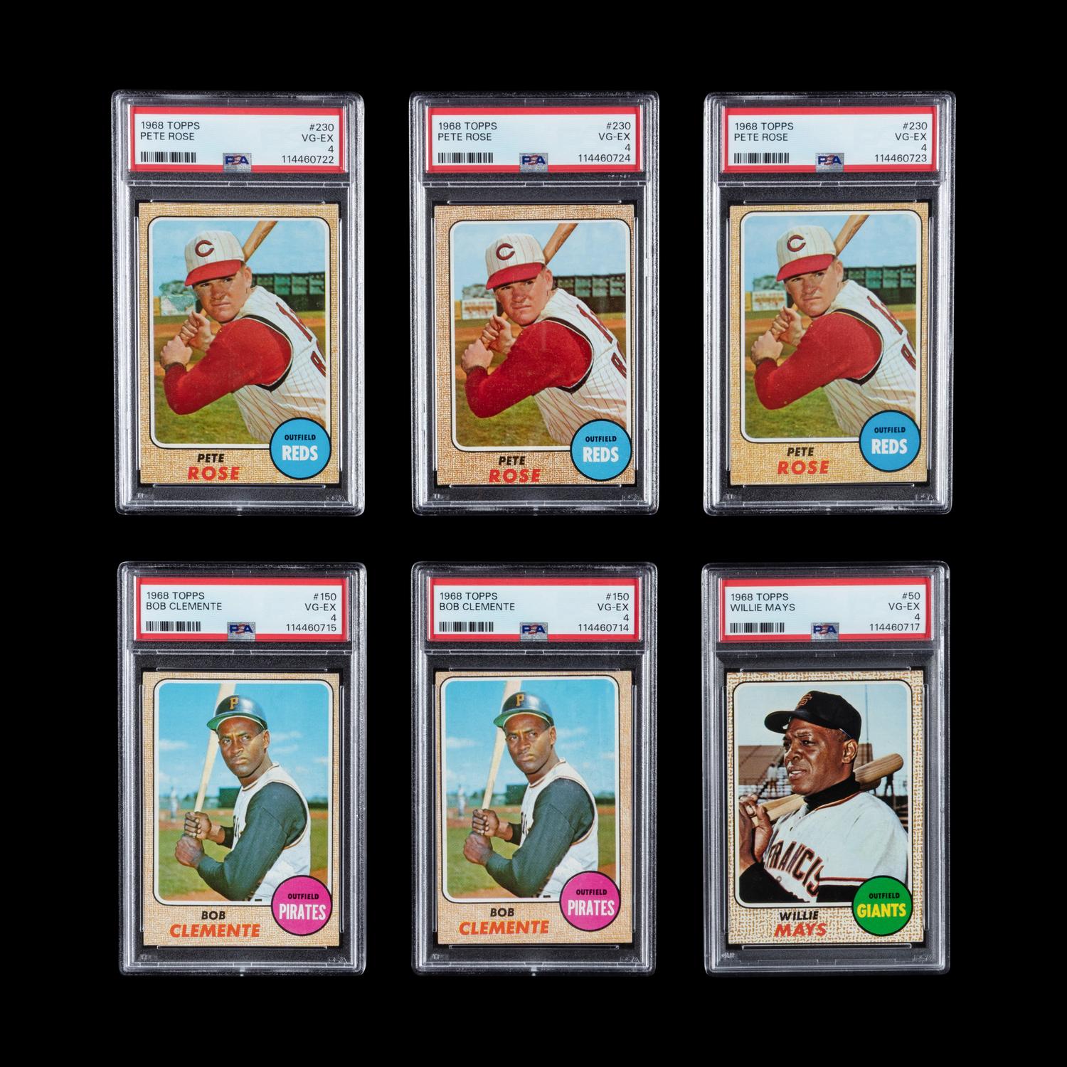 A Collection of PSA Graded 1968 Topps Halll of Fame and Notable Baseball Cards