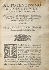 [EARLY PRINTING]. ULLOA, Alfonso. Vita dell'invittissimo, e sacratissimo imperator Carlo V. Venetia: Domenico Farri, 1589.