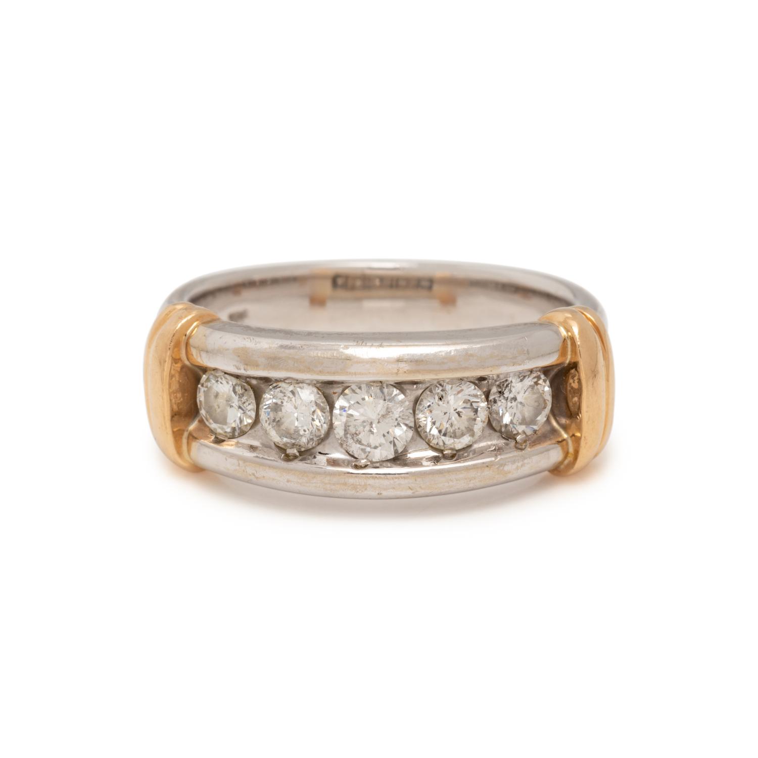 BICOLOR GOLD AND DIAMOND RING