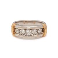 BICOLOR GOLD AND DIAMOND RING