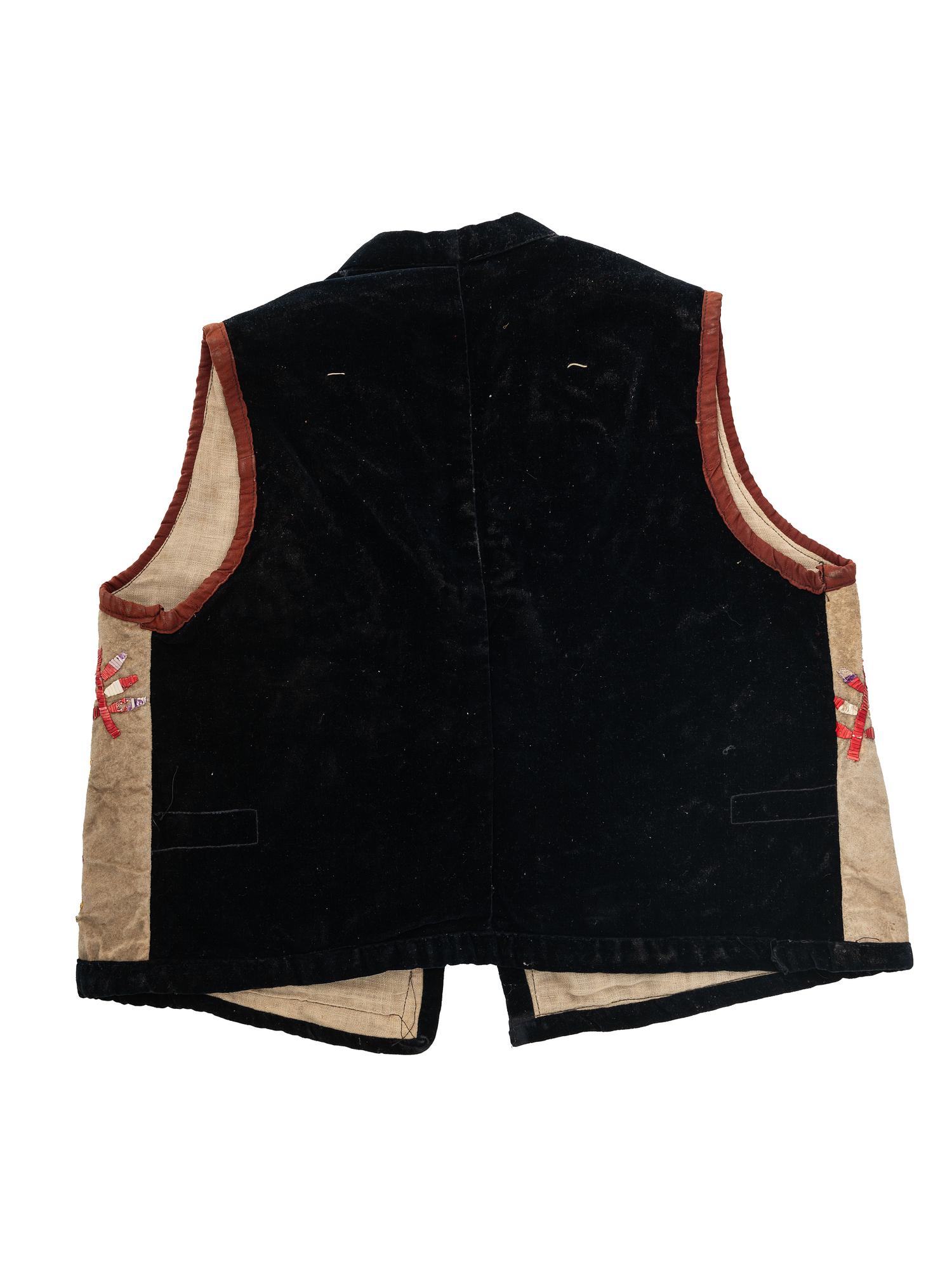Santee Sioux Child's Quilled Hide Vest