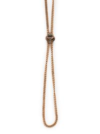 ANTIQUE, YELLOW GOLD LONGCHAIN SLIDE NECKLACE