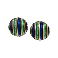 Cellino, Enamel and Yellow Gold Earrings
