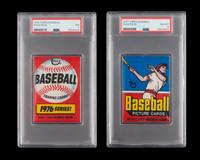 A Group of PSA Graded 1976 and 1977 Topps Baseball Wax Packs
