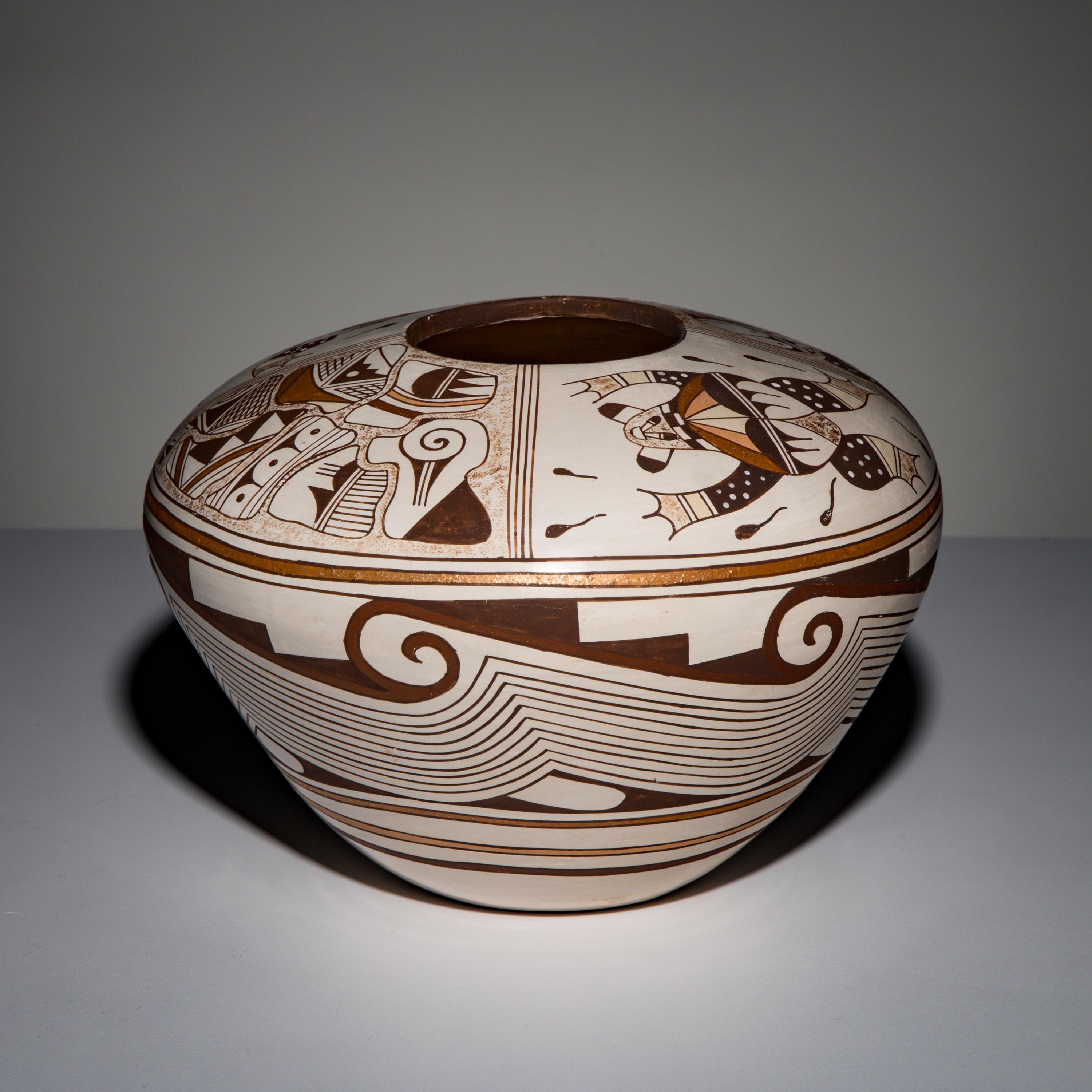 Tyra Naha (Hopi-Tewa, 20th century) — Polychrome Pottery Jar
