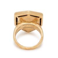 ASCH GROSSBARDT, MULTIGEM INLAY AND DIAMOND RING