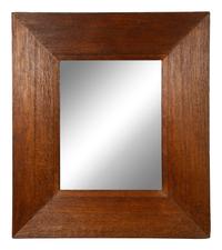 An Art Deco Rectangular Oak Mirror — FRENCH, CIRCA 1930