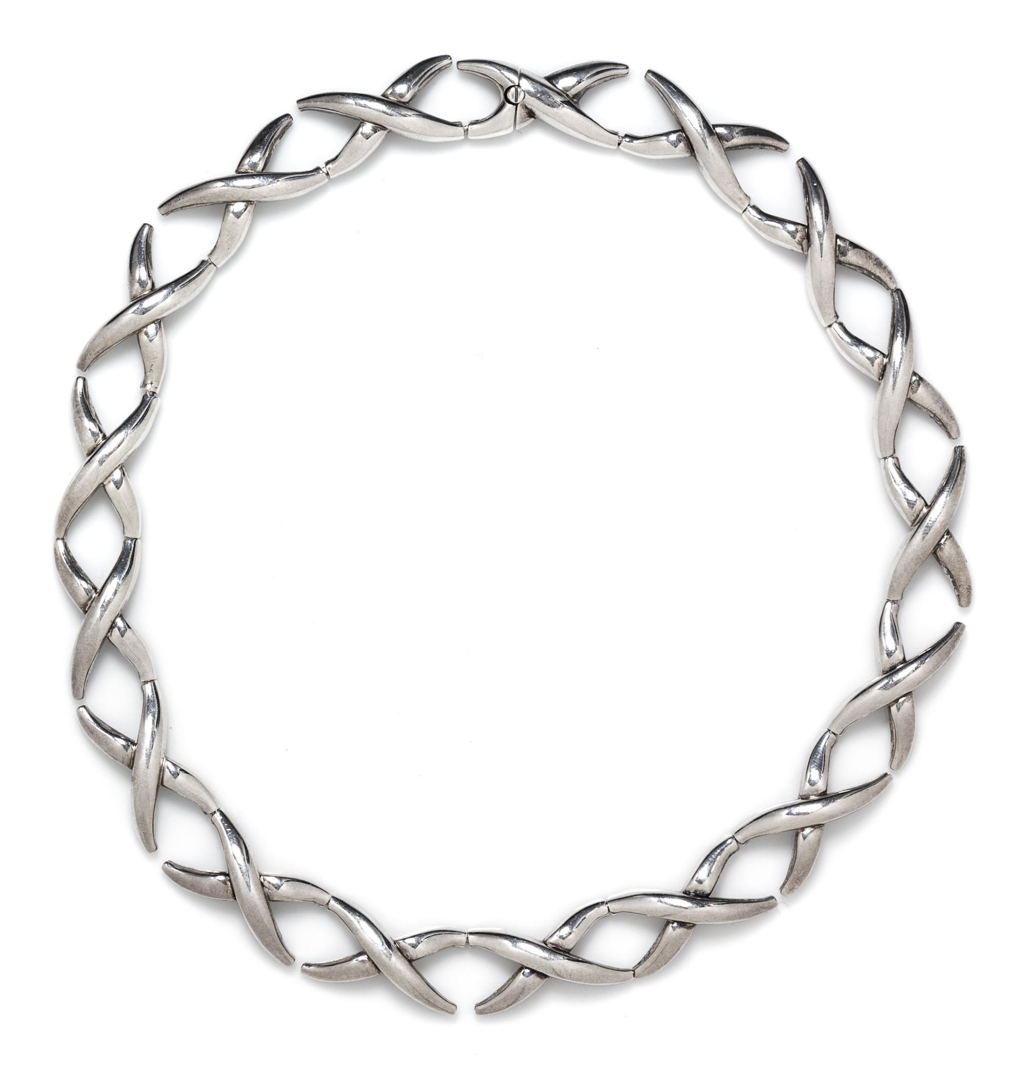 A Sterling Silver "X" Necklace, Tiffany & Co., Italy, 49.30 dwts.