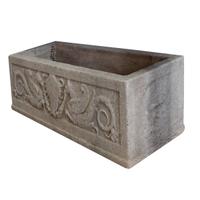 A Cast Stone Planter with Vine Decoration 36" W x 11.5" D x 11" H — United States, Early 20th Century