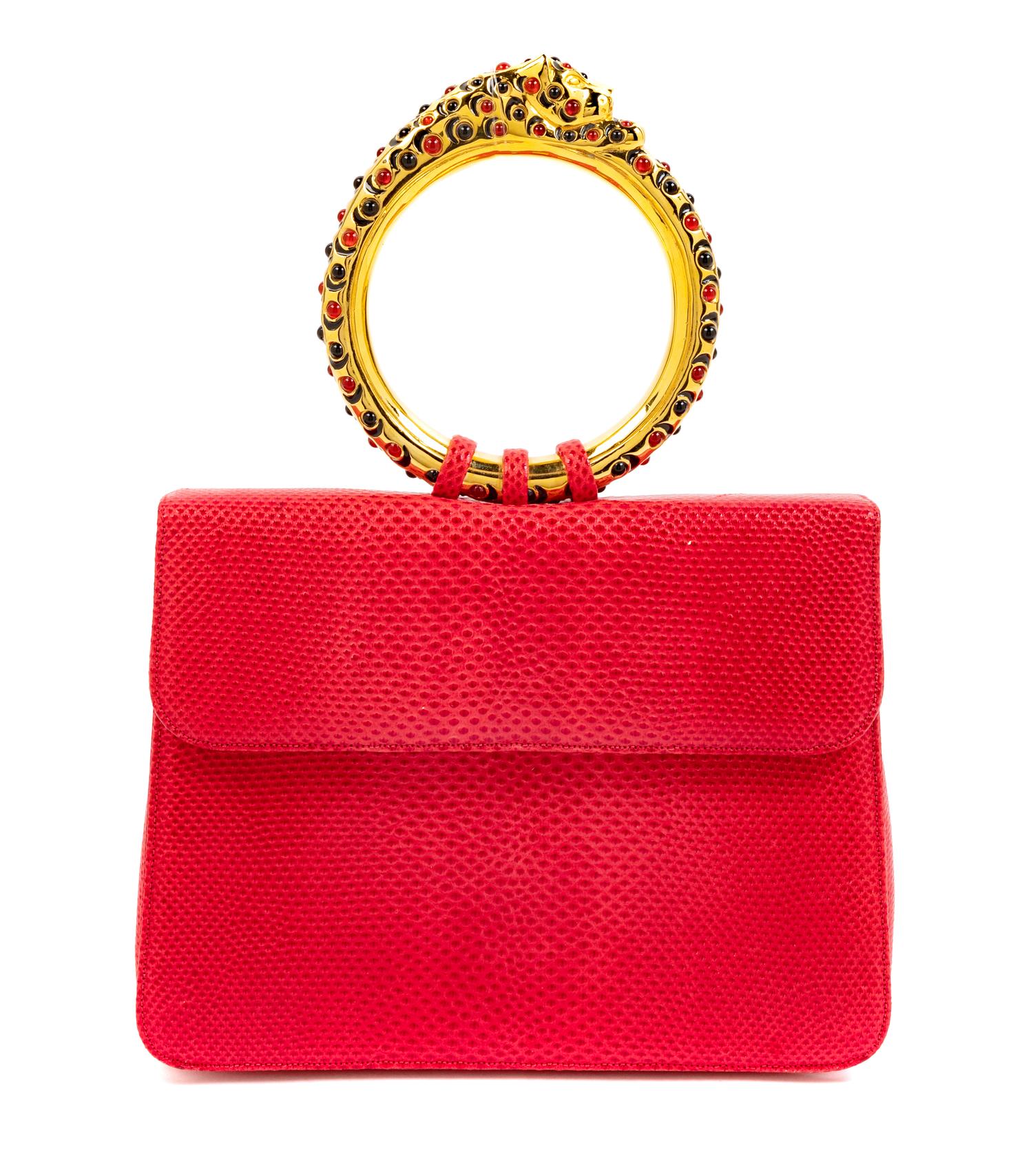 Judith Leiber Red Skin Purse