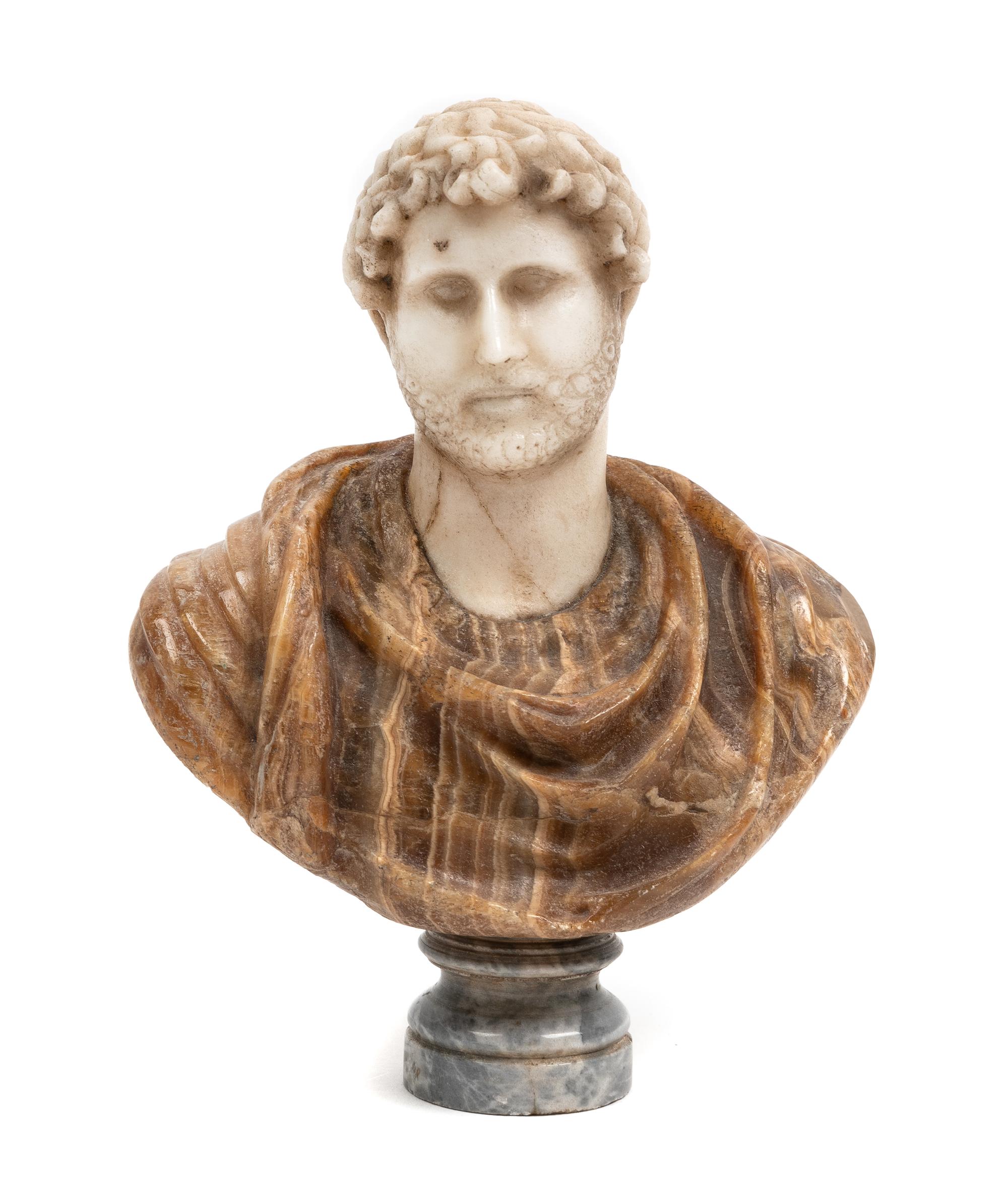 An Italian Marble Small Bust of an Emperor Height 6 1/4 x width 5 inches. — LATE 18TH/EARLY 19TH CENTURY