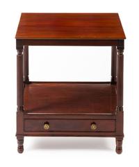 A Georgian Style Mahogany Side Table Height 24 x width 21 1/2 x depth 16 1/2 inches.